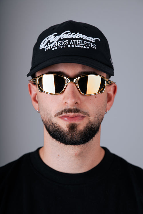Gorra Athlete Cap OCTYL vista frontal con bordado 3D Professional Barbers Athletes